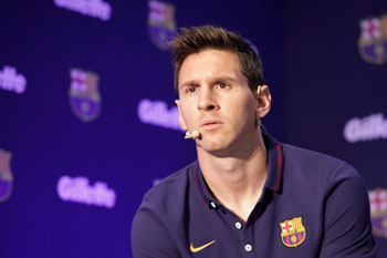 Barcelona's Club player Lionel Messi