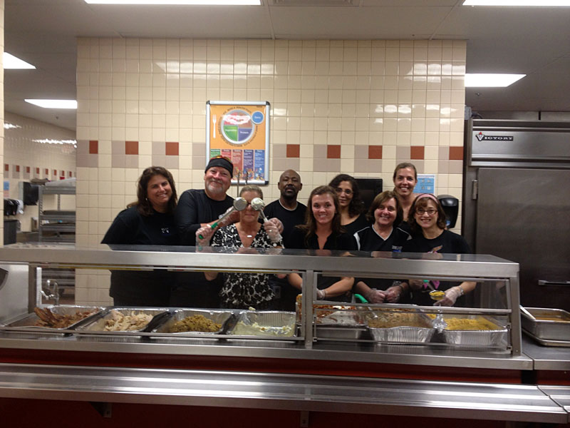 Hidden Oaks Elementary School serves meals to families during "Our