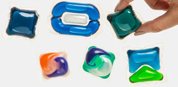 detergent-filled packets