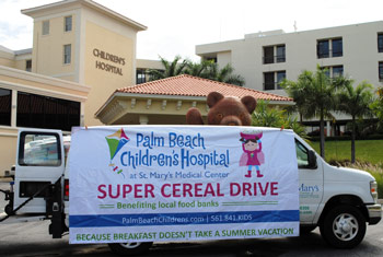 Palm Beach Children's Hospital Super Cereal Drive van