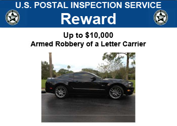 US Postal Inspection offers a $10,000 reward